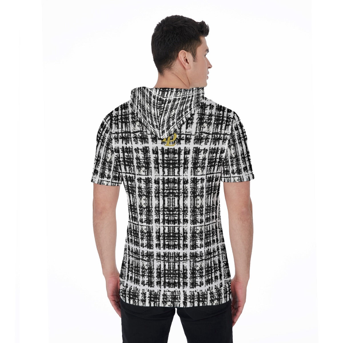 Scribble Tartan Tee Hoodie | MEN OF BRIXTON