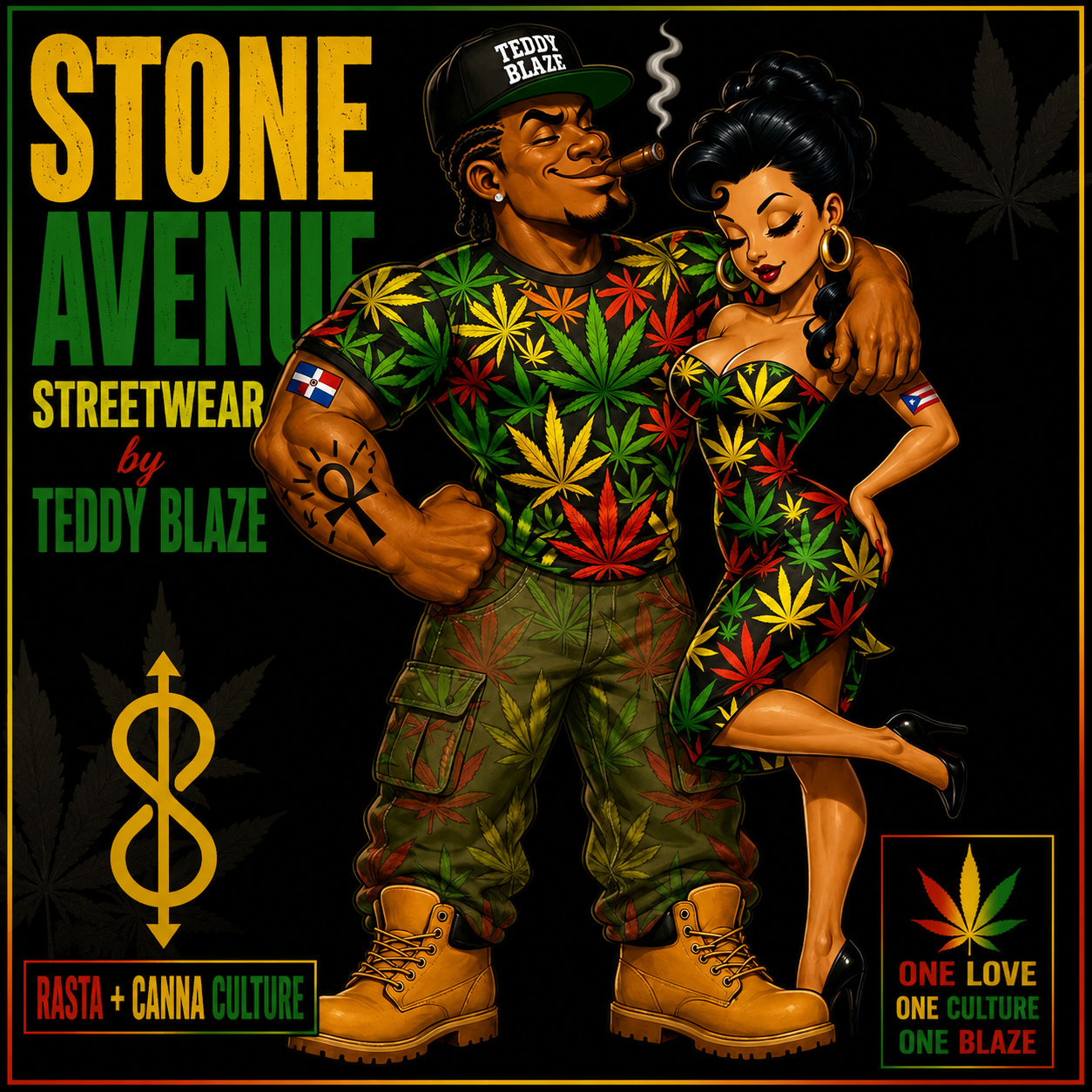 STONE AVENUE STREETWEAR | Rasta + Canna Culture