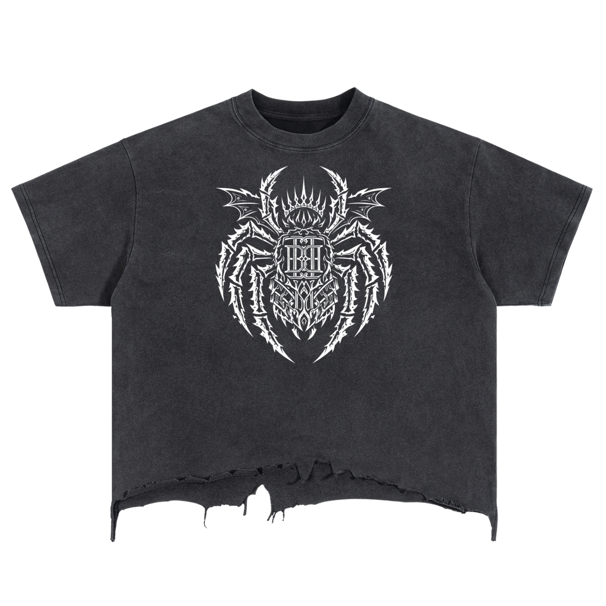 Anansi Vintage Wash Distressed Hem Tee