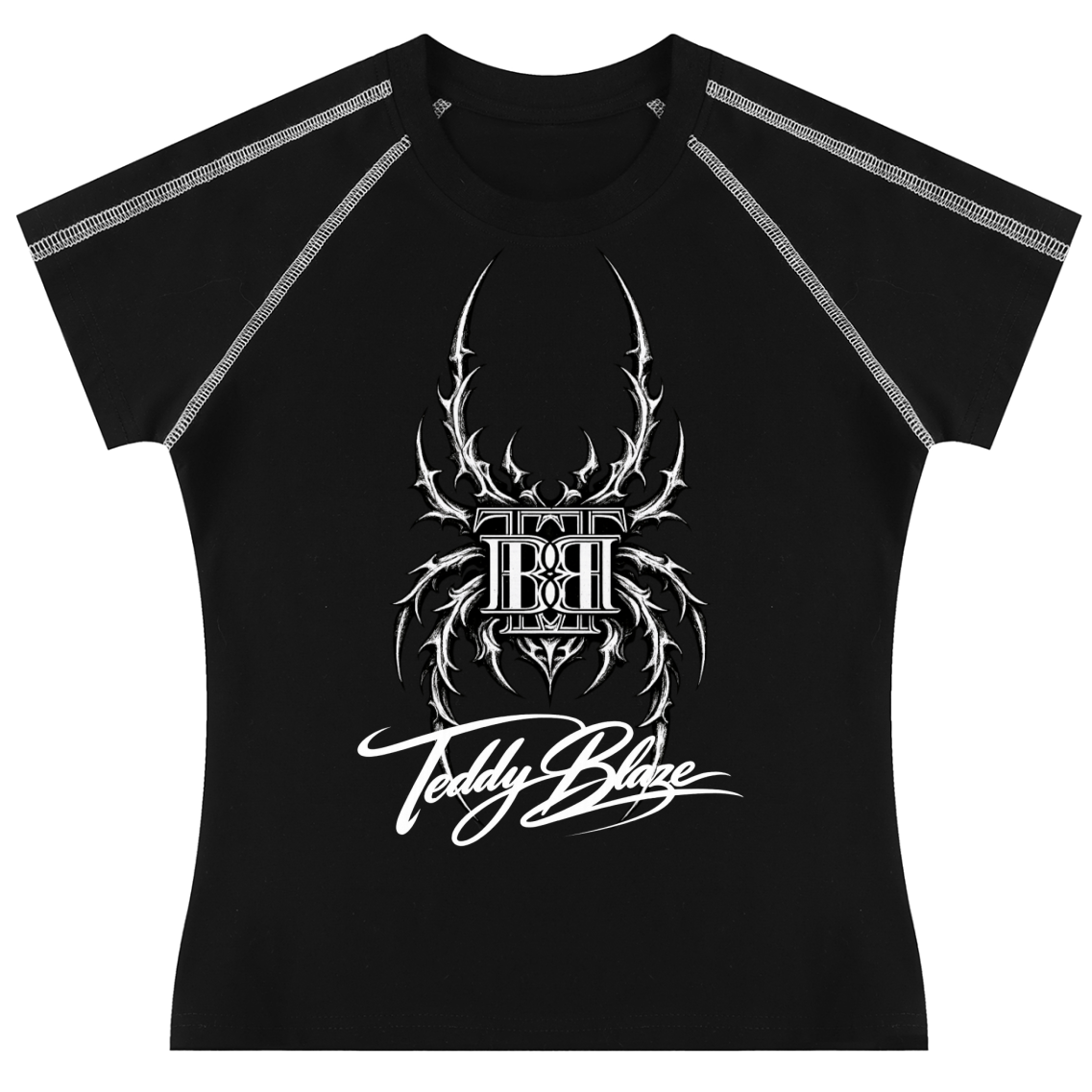 Anansi Contrast Stitch Raglan Tee
