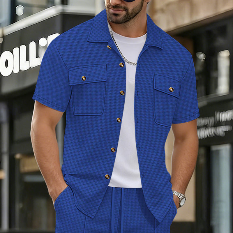 Waffle Knit Utility Cabana Shirt
