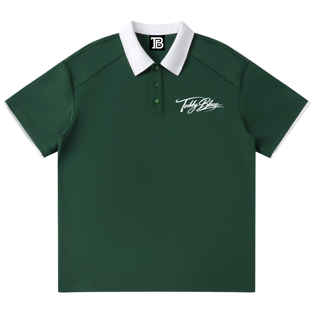 SDB Signature Contrast Collar Golf Shirt | Teddy Blaze Blue Label