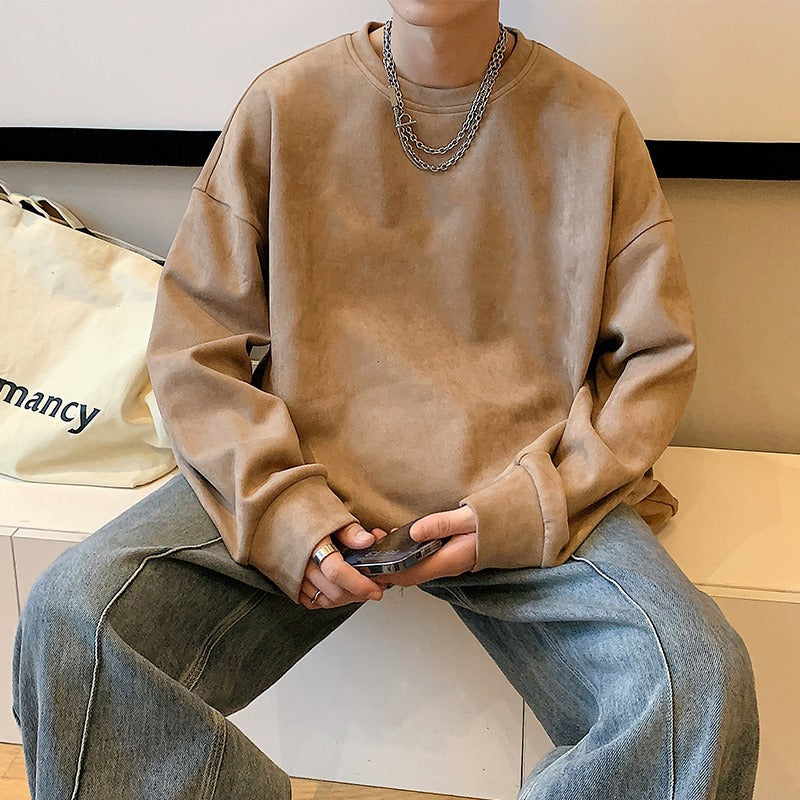 Veritas Velour Oversized Crewneck Sweatshirt