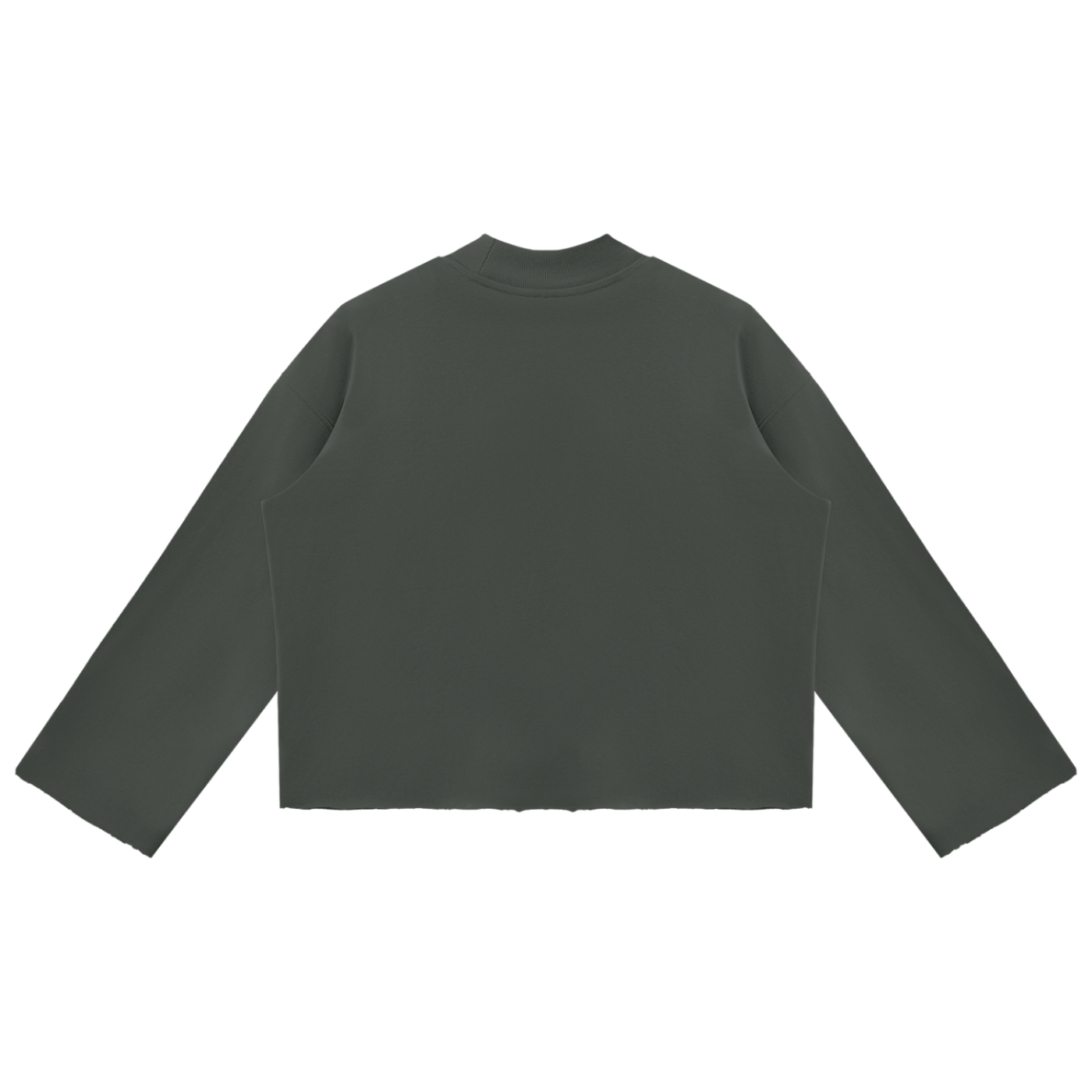 Shop the DaCruz Shoe Mock Neck Raw Edge Boxy Jumper by Teddy Blaze. 350 GSM heavy cotton oversized jumper with silver horseshoe graphic from WE OUTSIDE! OUTERWEAR.
