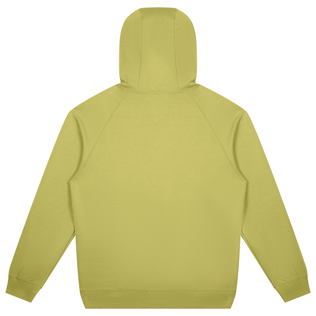 Shop the Signature Cachet Oversized Raglan Hooded Jumper by Teddy Blaze. 380 GSM olive lime bonded fleece hoodie with Cachet emblem from The Mature Mocha Collection.