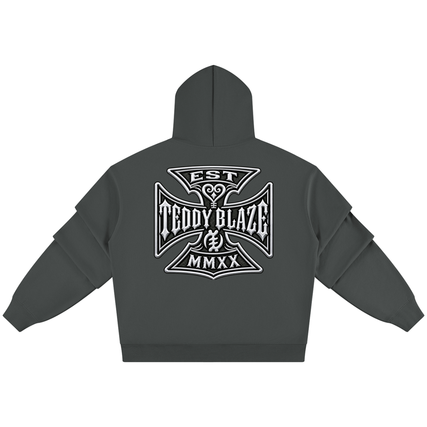 DaCruz Signature Heavyweight Ruched Sleeves Hooded Jumper | MEN OF BLAZE