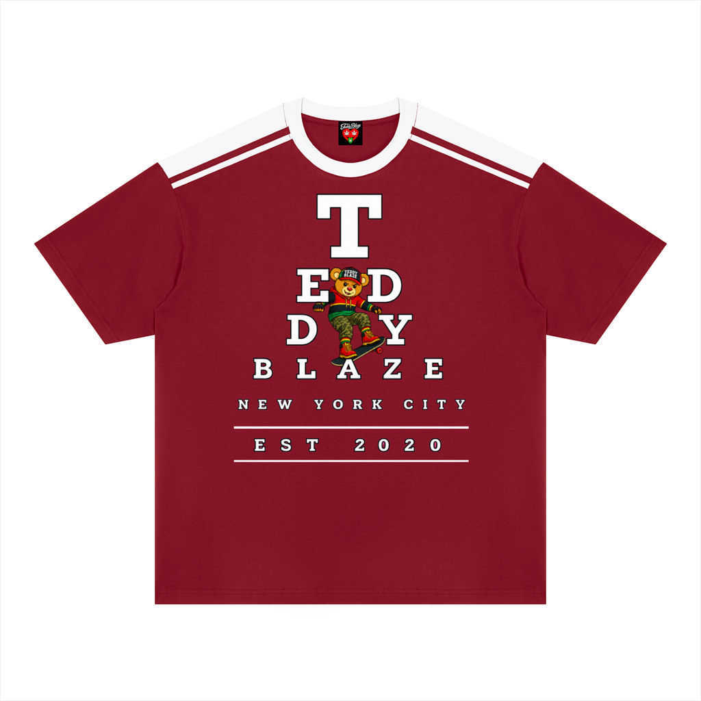 Eye Chart Color Block Cotton Tee | EMPORIUM