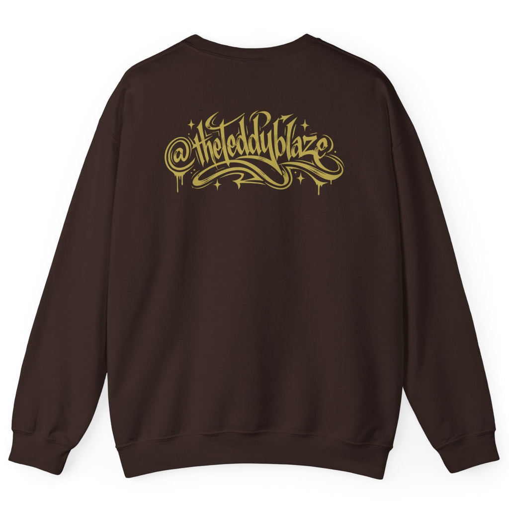 Teddy Blaze Source Code Jumper | Dark Chocolate Brown Crewneck Sweatshirt