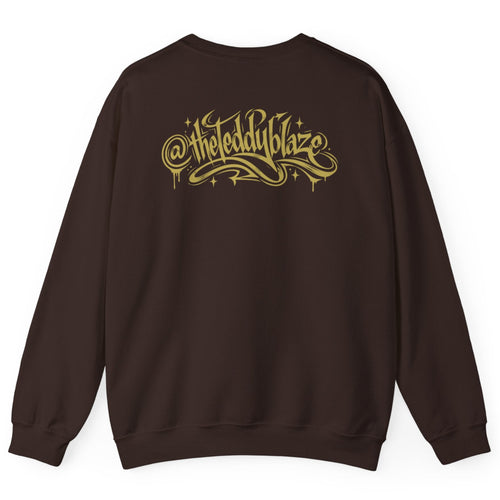 Teddy Blaze Source Code Jumper | Dark Chocolate Brown Crewneck Sweatshirt