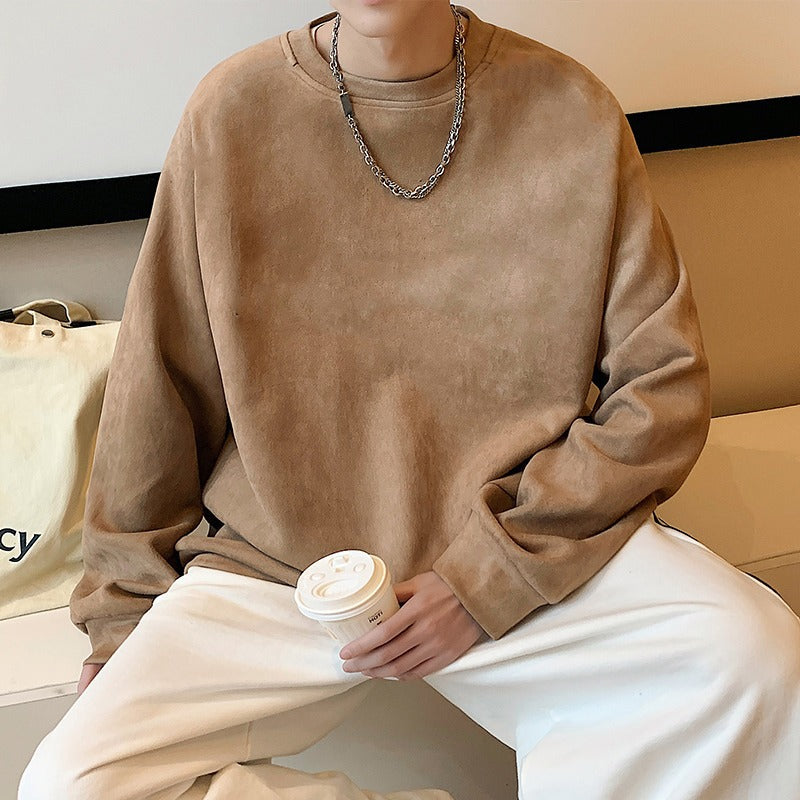 Veritas Velour Oversized Crewneck Sweatshirt