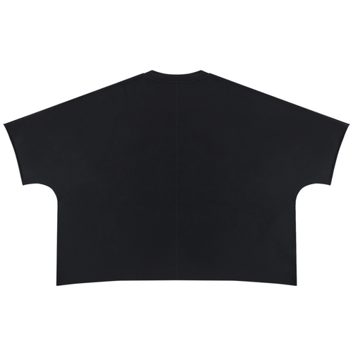 Signature Boxy Raw Edge Cotton Tee