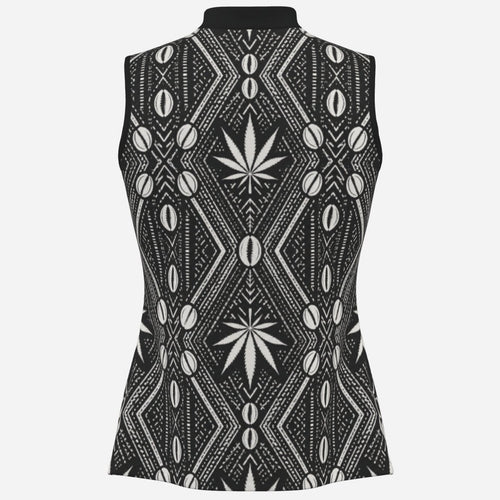 Teddy Blaze Mock Neck Tank in 190 GSM matte stretch fabric, finished with an all-over DaChek™ pattern and DaCruz chest emblem.