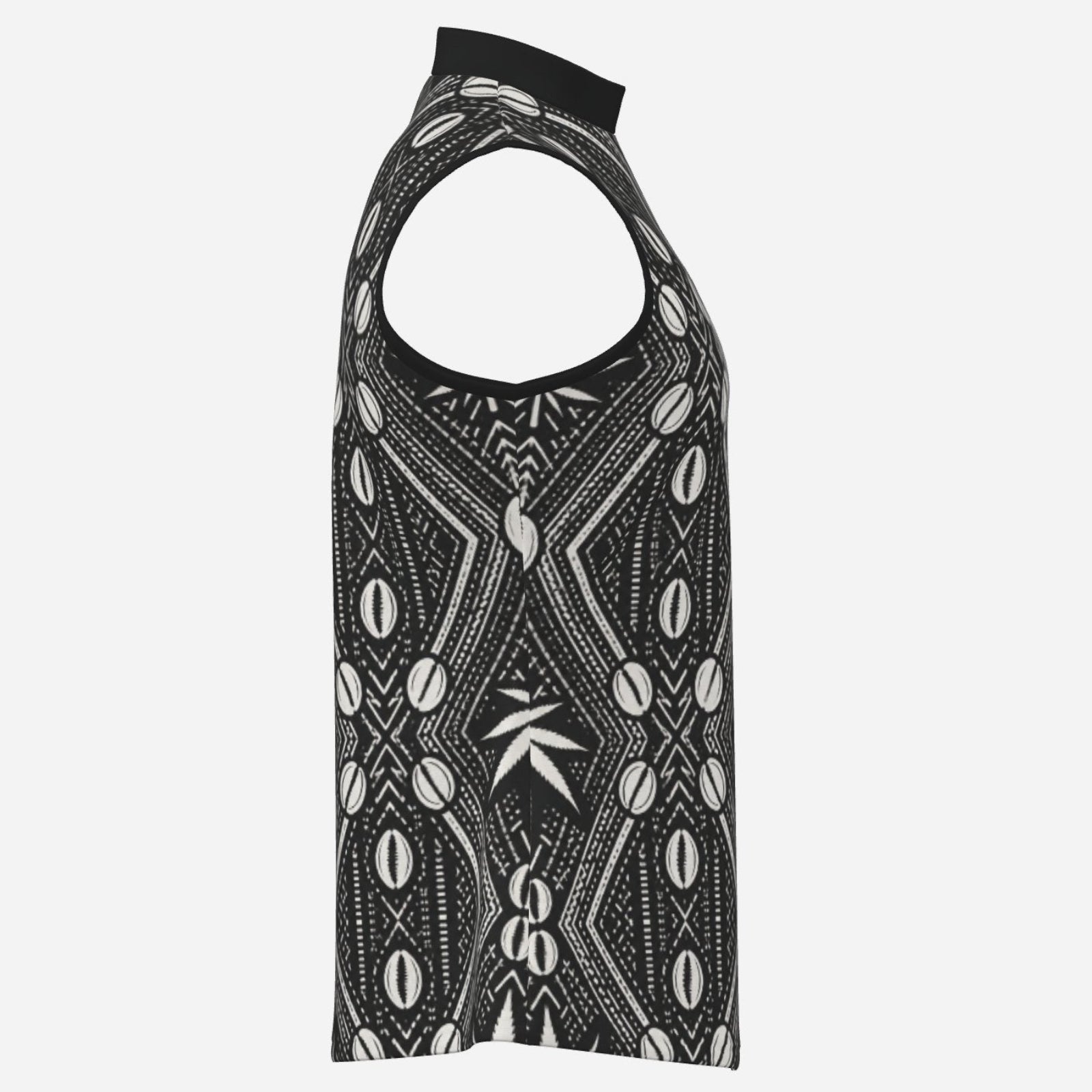 Teddy Blaze Mock Neck Tank in 190 GSM matte stretch fabric, finished with an all-over DaChek™ pattern and DaCruz chest emblem.