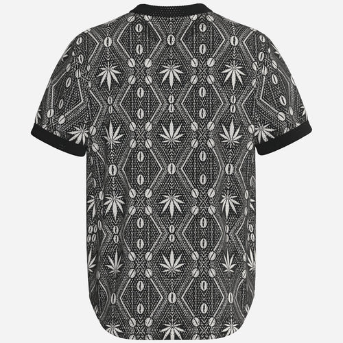 Shop the DaChek V-Neck Sports Tee by Teddy Blaze, crafted in 170 GSM polyester with all-over DaChek and the Teddy Blaze Signature across the chest.