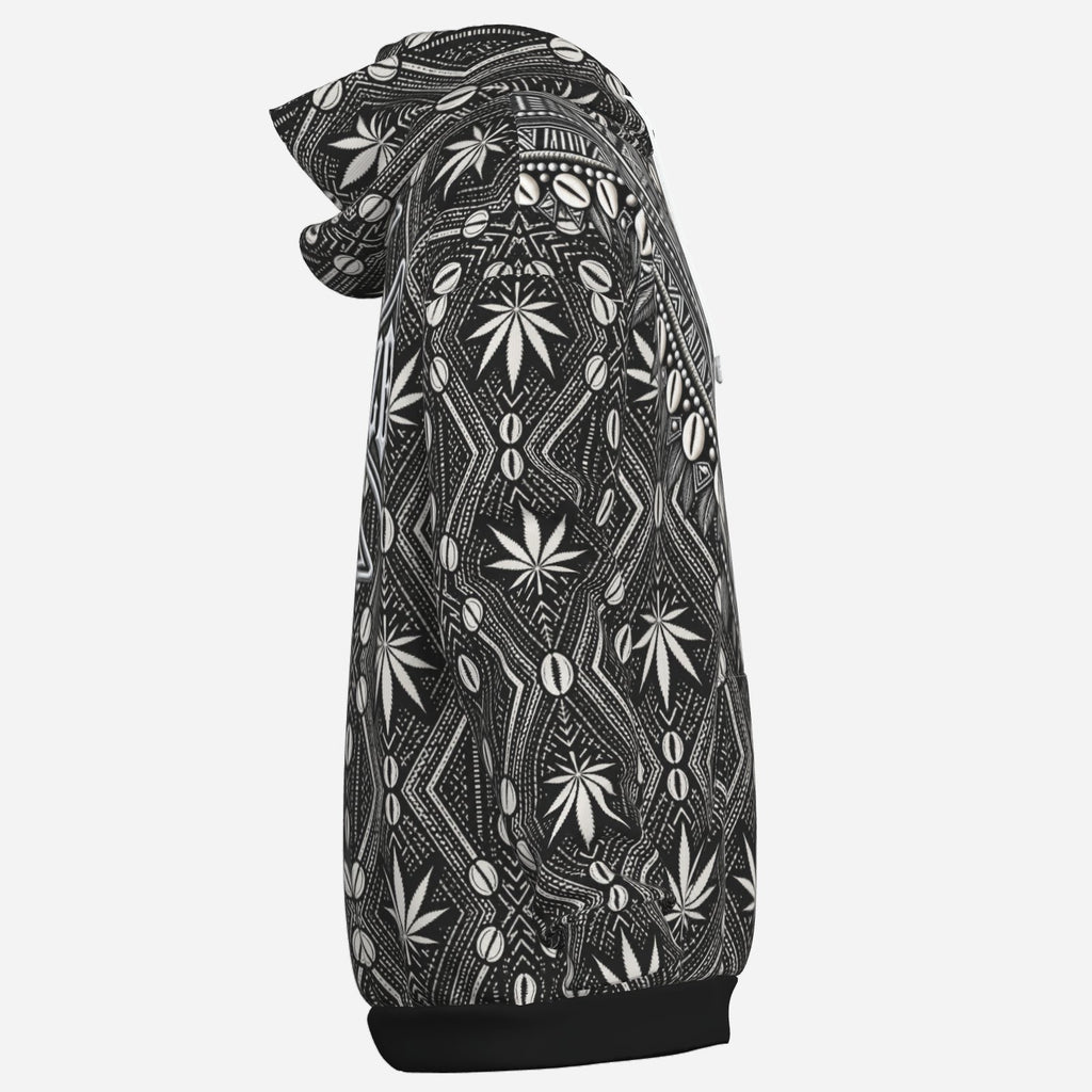 Shop the DaCruzChek Dashiki Hooded Jumper by Teddy Blaze, featuring 200 GSM air-layer fabric, DaChek patternwork and an oversized DaCruz Cross.