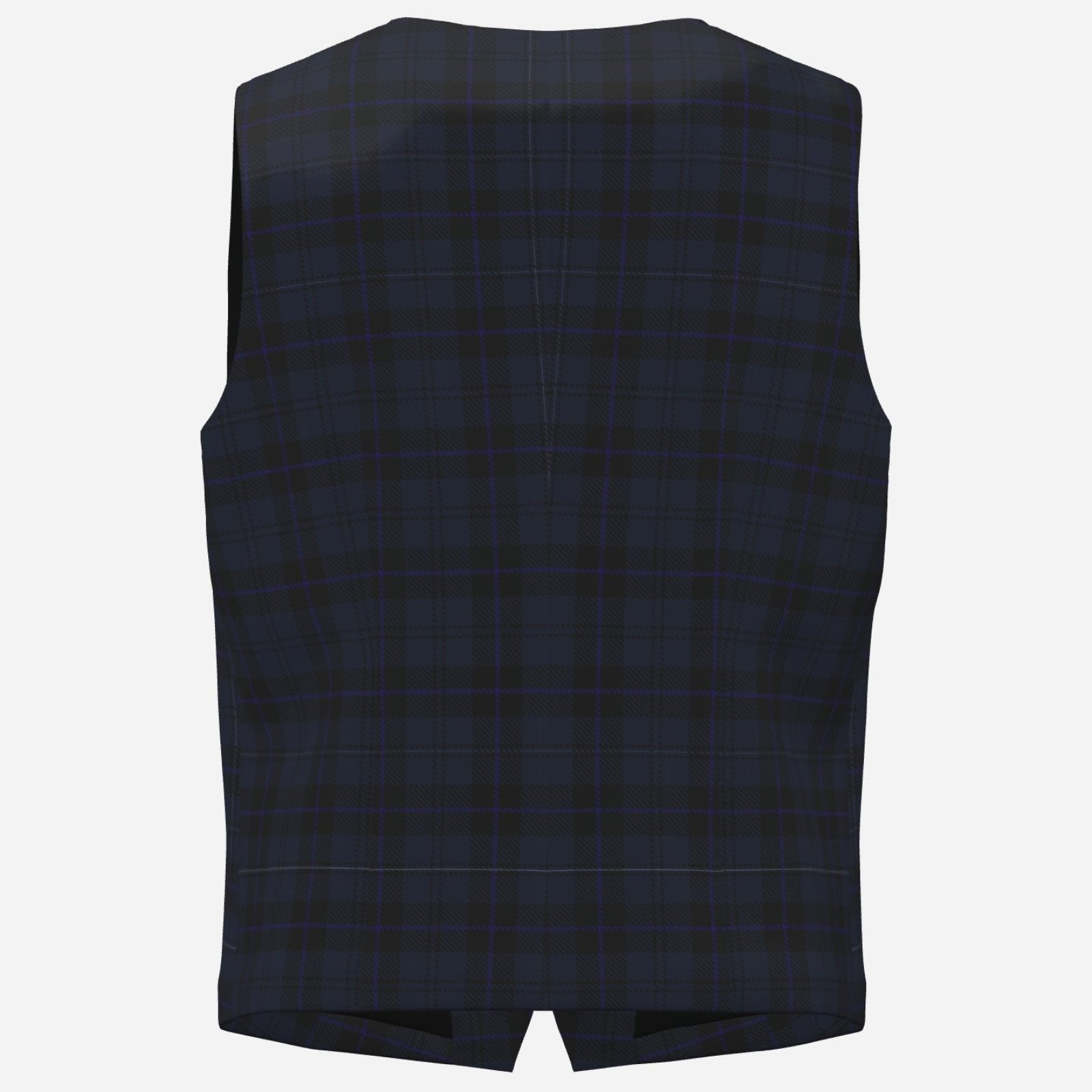 Shop the Bailey Tartan Waistcoat by Teddy Blaze, crafted in 260 GSM English Cloth with tonal plaid and tailored Black Ivy streetwear styling.