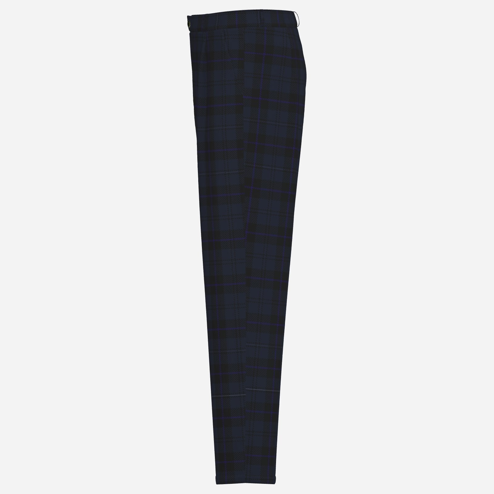 Shop Bailey Tartan Straight Leg Pants by Teddy Blaze, crafted in 260 GSM English Cloth with tonal plaid and a clean Black Ivy straight-leg silhouette.
