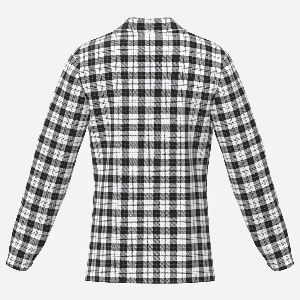 Peter’s Plaid Blazer pairs bold black-and-white plaid with a clean one-button silhouette for a graphic Teddy Blaze take on Black Ivy tailoring.