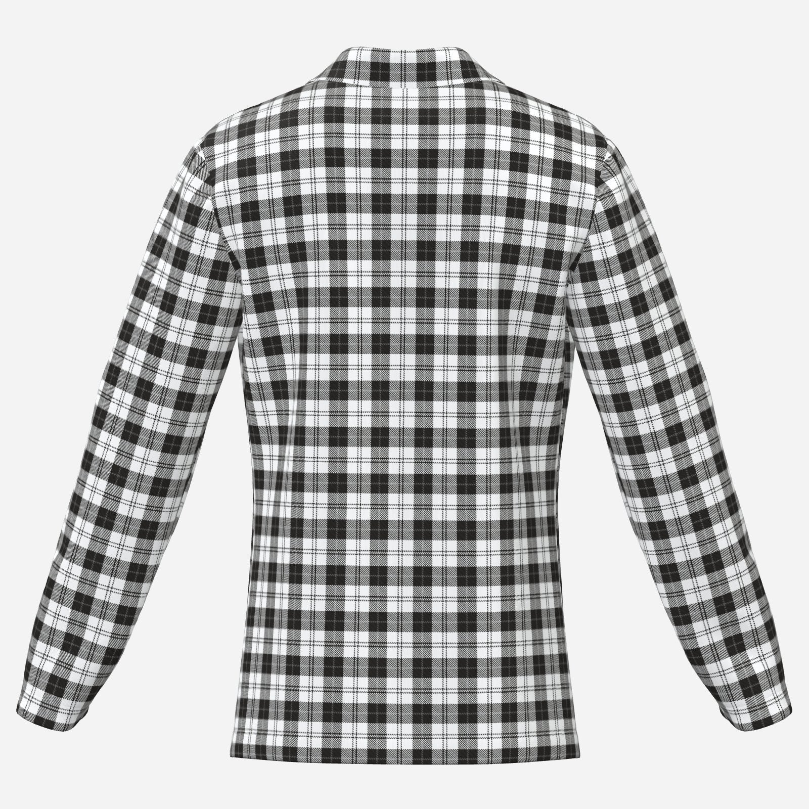 Peter’s Plaid Blazer pairs bold black-and-white plaid with a clean one-button silhouette for a graphic Teddy Blaze take on Black Ivy tailoring.
