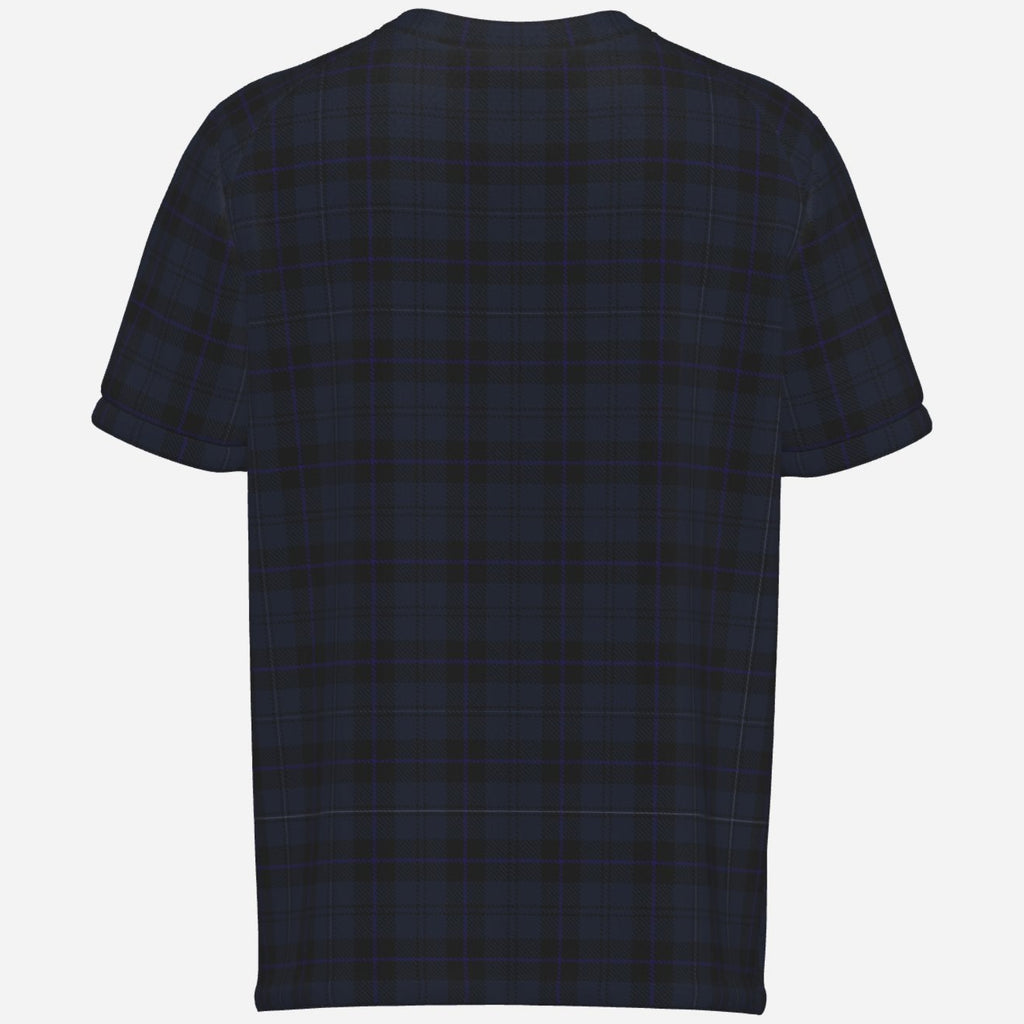 Shop the Teddy Blaze Plaid at Dusk V-Neck Tee, featuring a deep midnight plaid, lightweight stretch fabric and refined everyday styling in sizes S–6XL.
