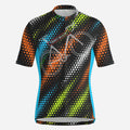 Shop the Changing Lanes Cycling Jersey by Teddy Blaze. High-performance aerodynamic knit featuring vibrant halftone dot artwork and a full front zip.
