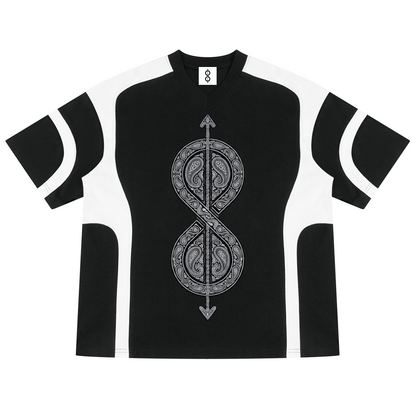 81C Panel Block V-Neck Tee | Da Heights