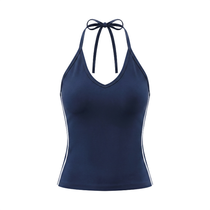 Cachet Coastal Striped Halter Tank