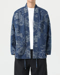 Shop the Highland Cloud & Dragon Haori Jacket by Teddy Blaze. Loose-fit 100% cotton open-front kimono jacket with dragon artwork and wrinkle-free finish.