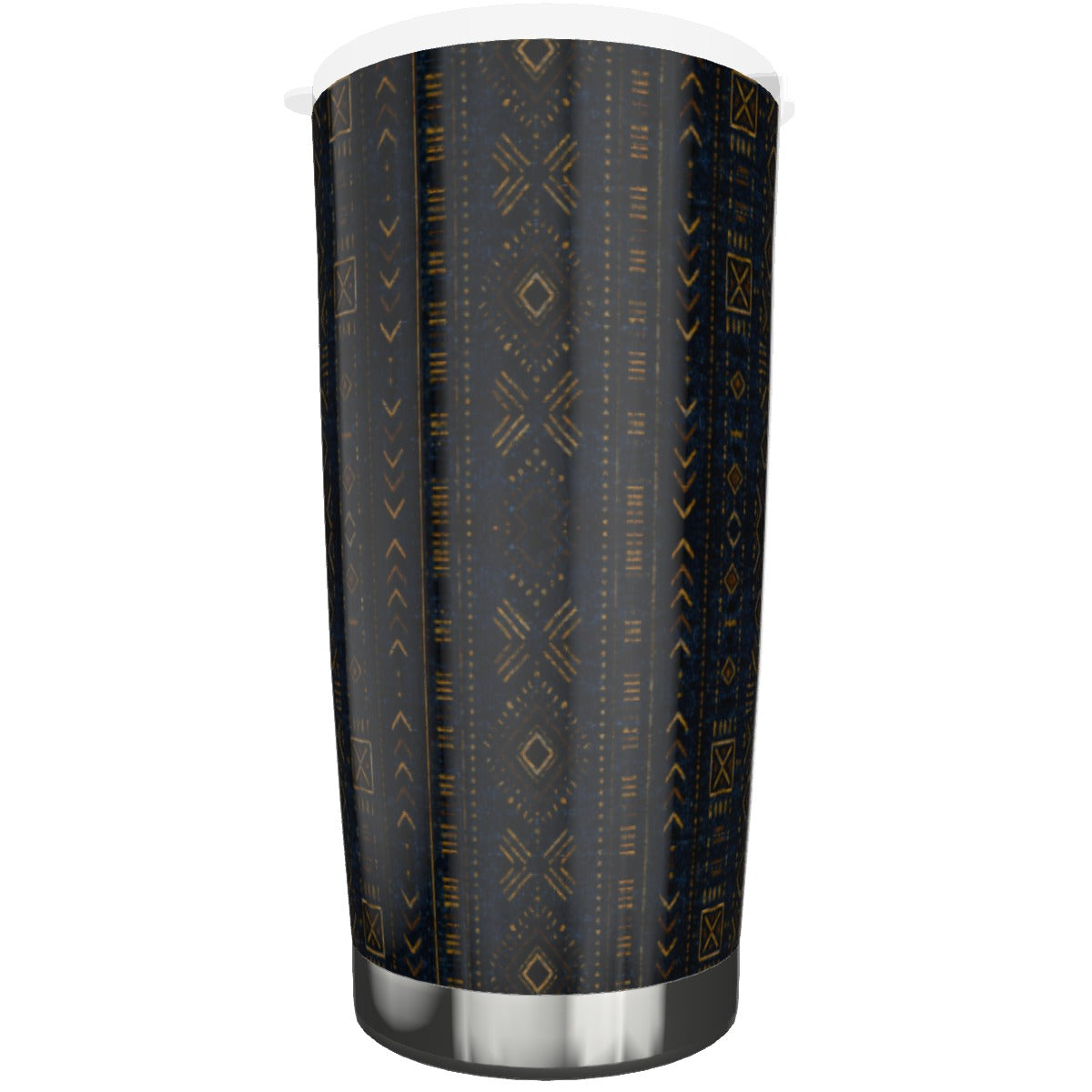 Carry Mud of Indigo everywhere with the Teddy Blaze 20oz Grab + Go Cup, a reusable stainless-steel travel cup wrapped in our rich indigo-inspired house pattern.
