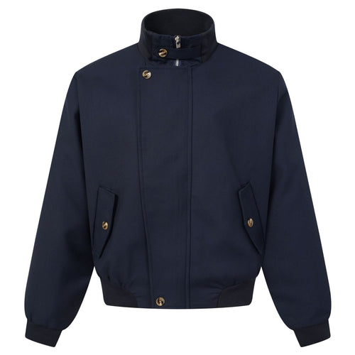 Shop the Iron + Ivy Harrington Button-Placket Harrington Jacket by Teddy Blaze. Men’s slim-fit cotton twill Harrington bomber featuring a double-button stand collar and storm flap placket.