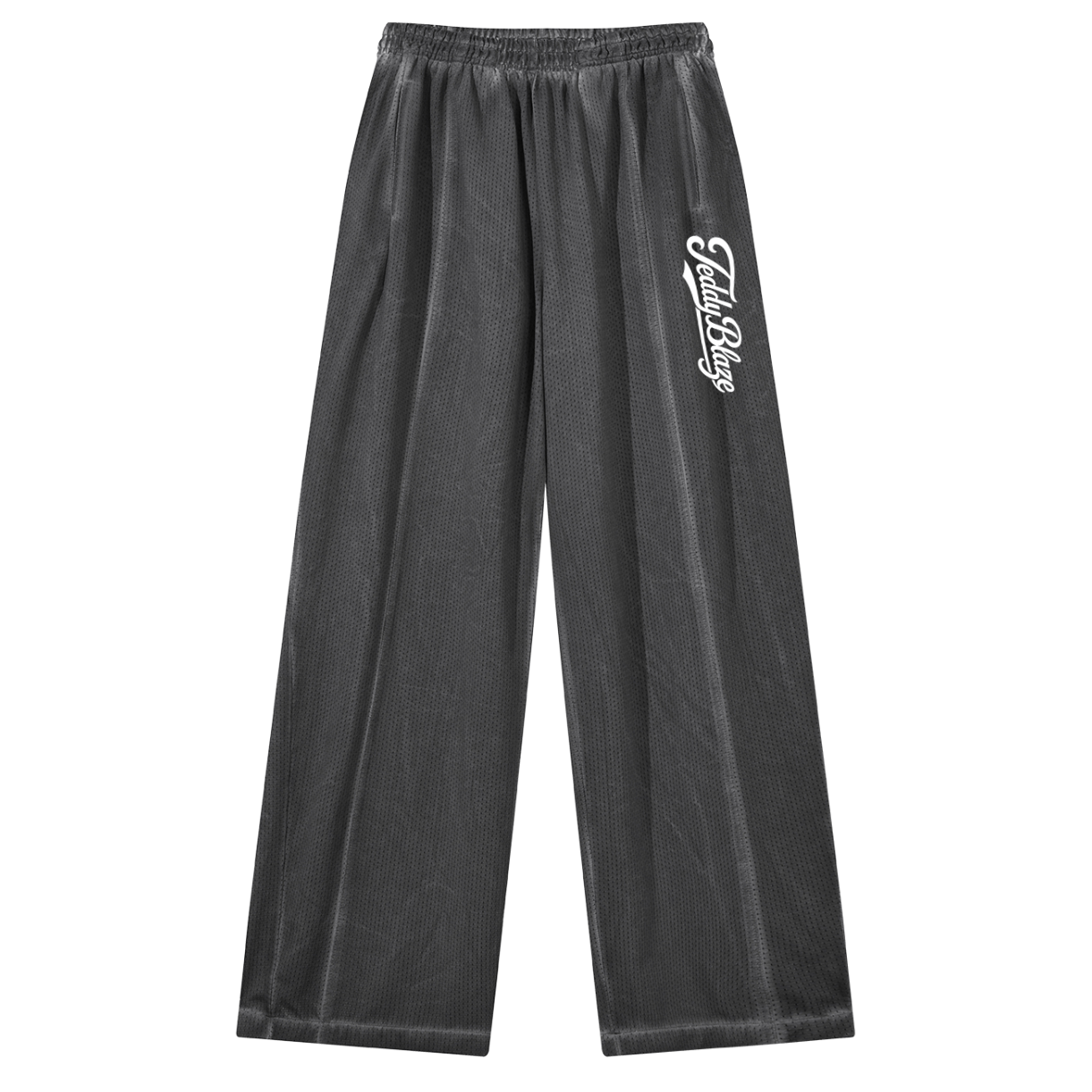 Signature Vintage Wash Wide Leg Mesh Sweatpants | The BK Collection