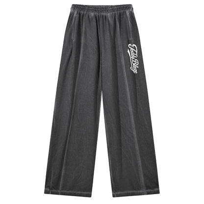 Signature Vintage Wash Wide Leg Mesh Sweatpants | The BK Collection