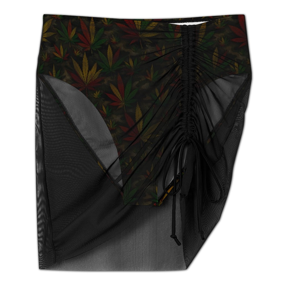 Leaf Sarong V-Neck Trikini | STONE AVE