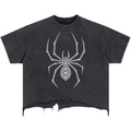 Black t-shirt with a white fleur-de-lis symbol on a white background