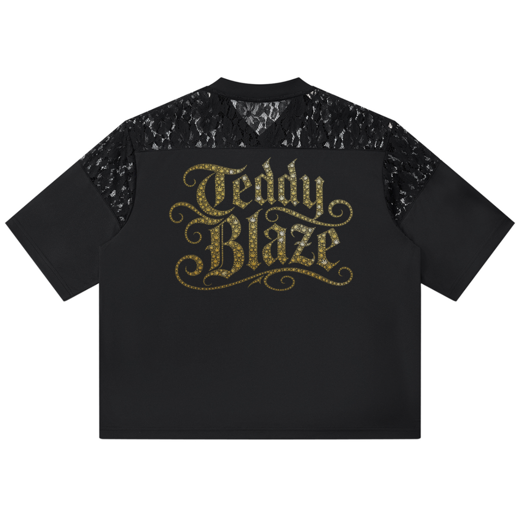 3rd Eye Lace Panel V-Neck Tee | VERY TEDDY