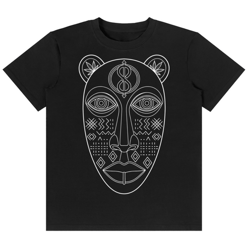 Black t-shirt with 'zerosix' logo on a white background