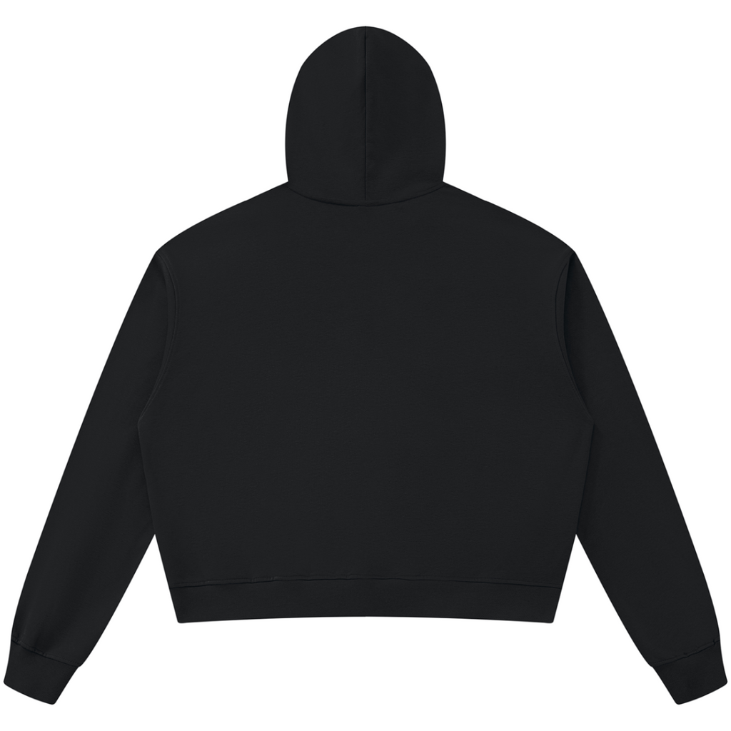 Elevate your casual outerwear with the House of Teddy Blaze Signature V-Neck Box Cut Raw Edge Hoodie. Black 360 gsm fleece, notched V-neck hood collar, raw edge details, and tonal script logo. Shop NYC to Vegas style.