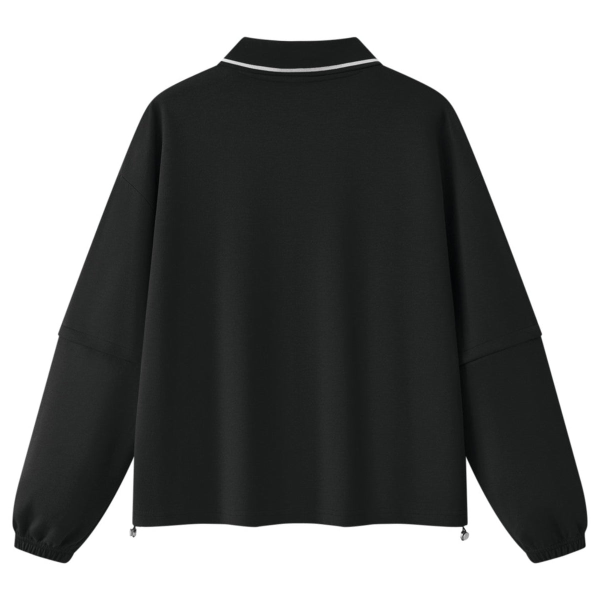 Shop the Iron + Ivy RIGBY Crest Detachable Sleeve Long Golf Shirt by Teddy Blaze. Premium 380 GSM convertible golf pullover featuring the metallic RIGBY bear crest and zip-off convertible sleeves.