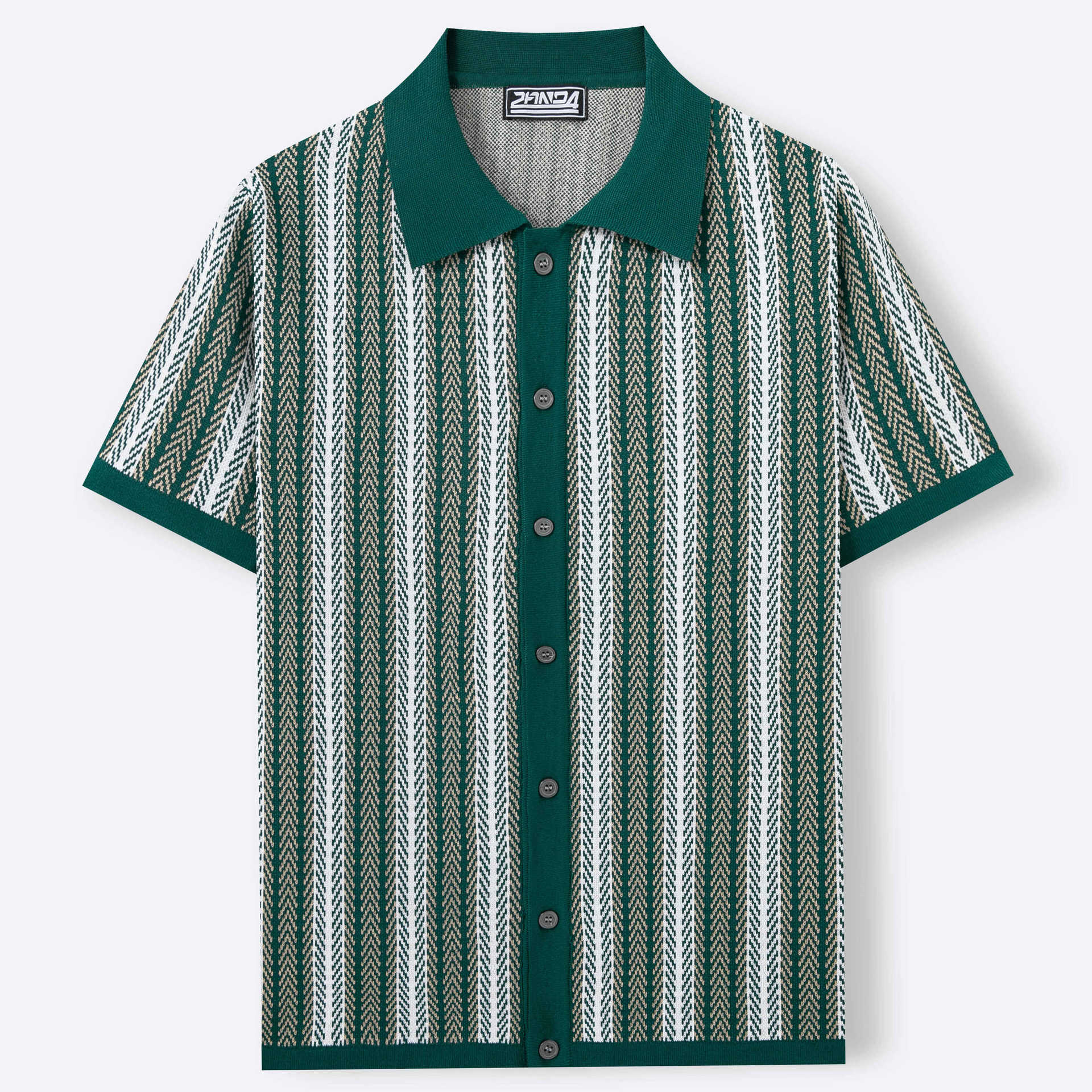 Chevron Knit Cabana Shirt