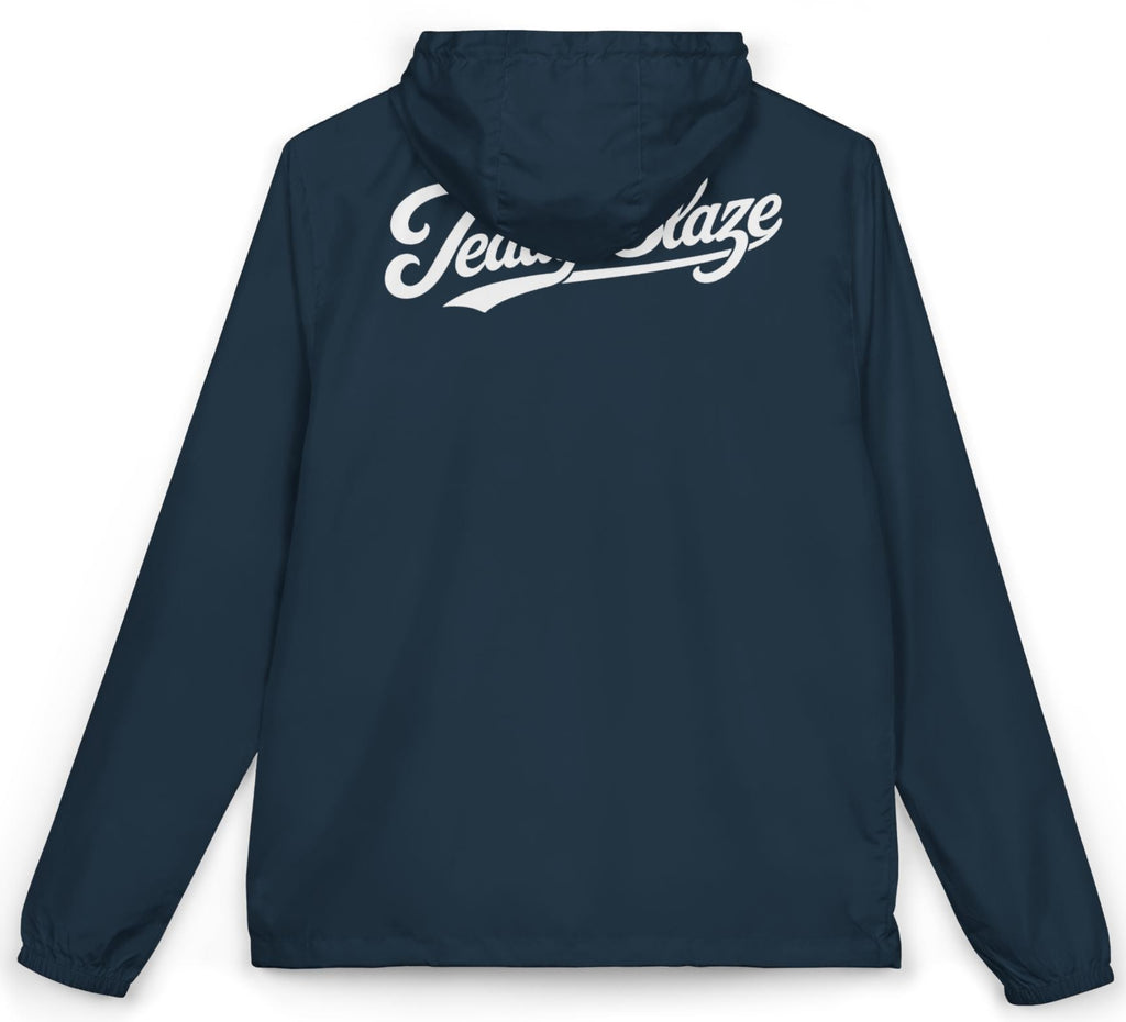 Shop the Teddy Blaze Signature Windbreaker, a lightweight navy water-resistant jacket with signature graphics, mesh hood and adjustable fit.