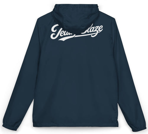 Shop the Teddy Blaze Signature Windbreaker, a lightweight navy water-resistant jacket with signature graphics, mesh hood and adjustable fit.