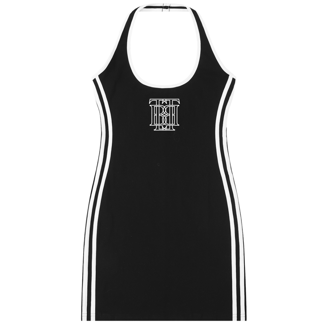 Monogram Bodycon Halter Dress