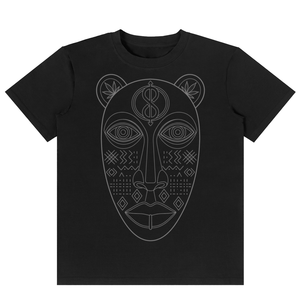 Black t-shirt with 'zerosix' logo on a white background