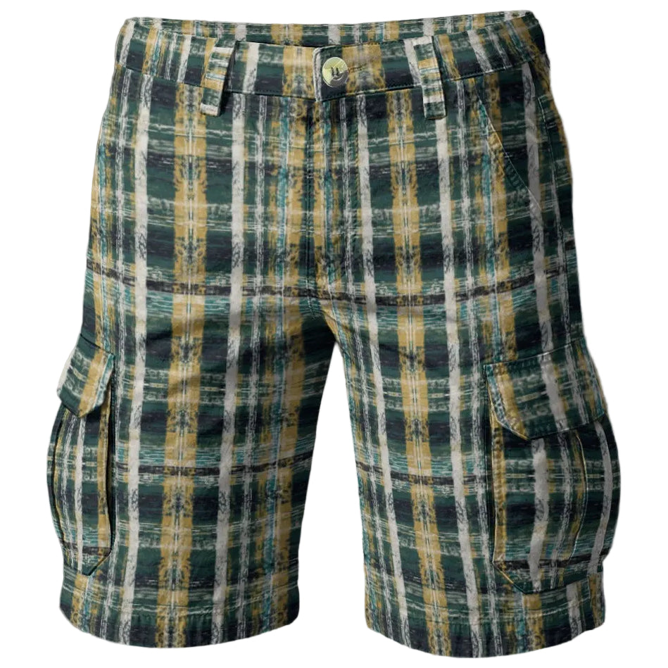 Bold plaid cargo shorts crafted in structured Dandy Duck Cloth. Designed for movement, utility, and Caribbean heat with signature Teddy Blaze energy.