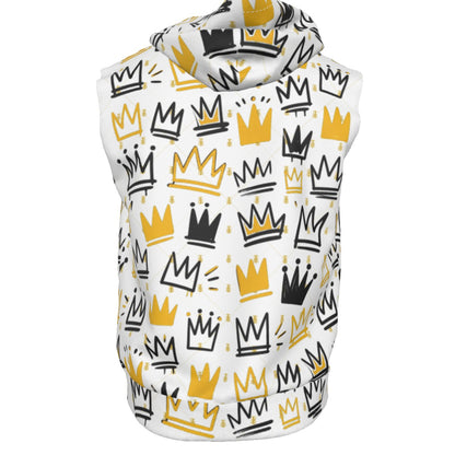 Basqui Crown Sleeveless Zip Up Hoodie | AFRO ANIME