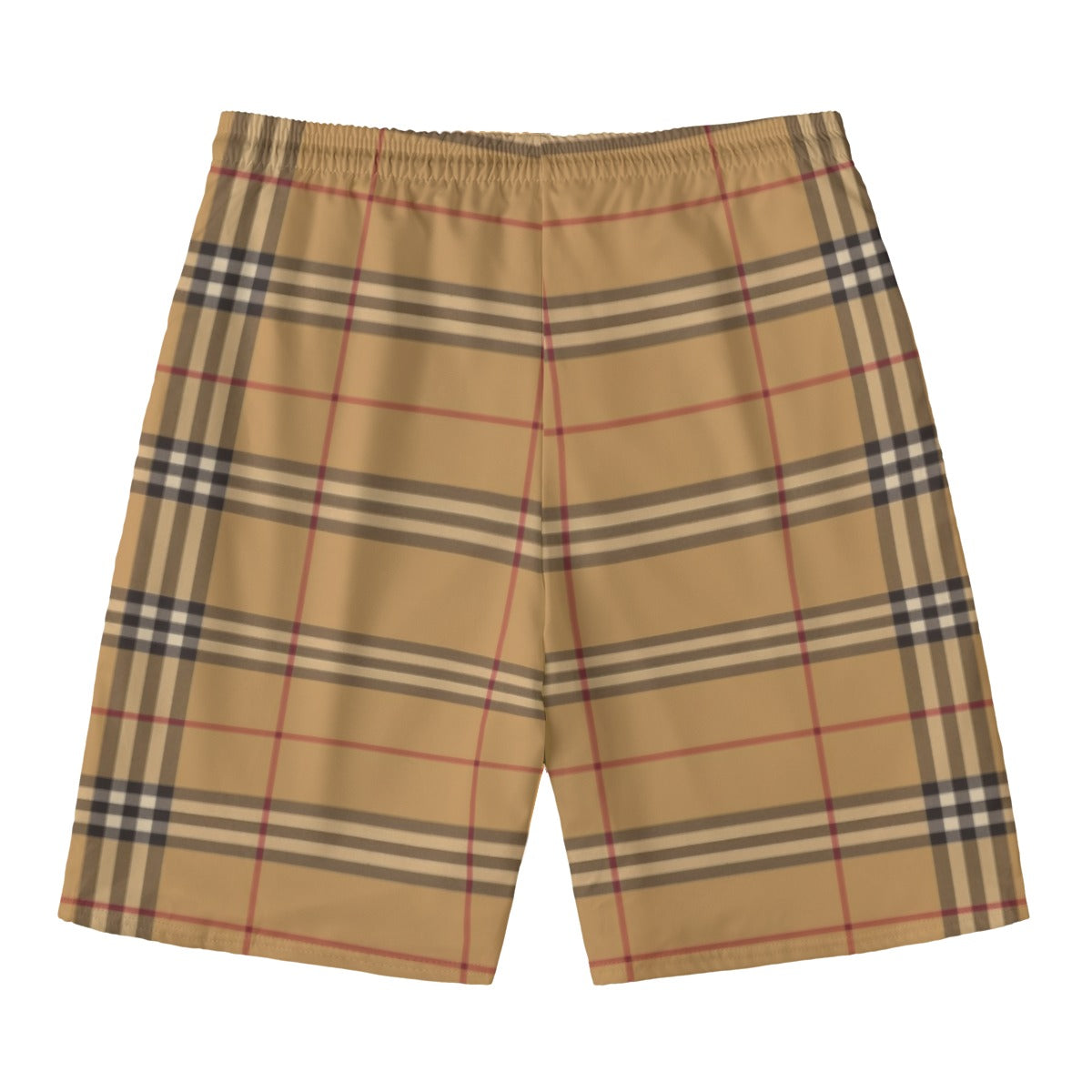 Gilded Brownstone Check Beach Shorts