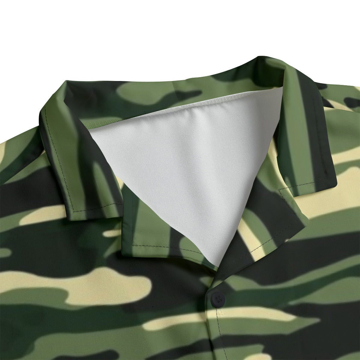 Camo Print Short Sleeve Button Down Shirt (CAMO12)