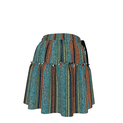 Emerald Canyon Cascade Ruffle Mini Skirt