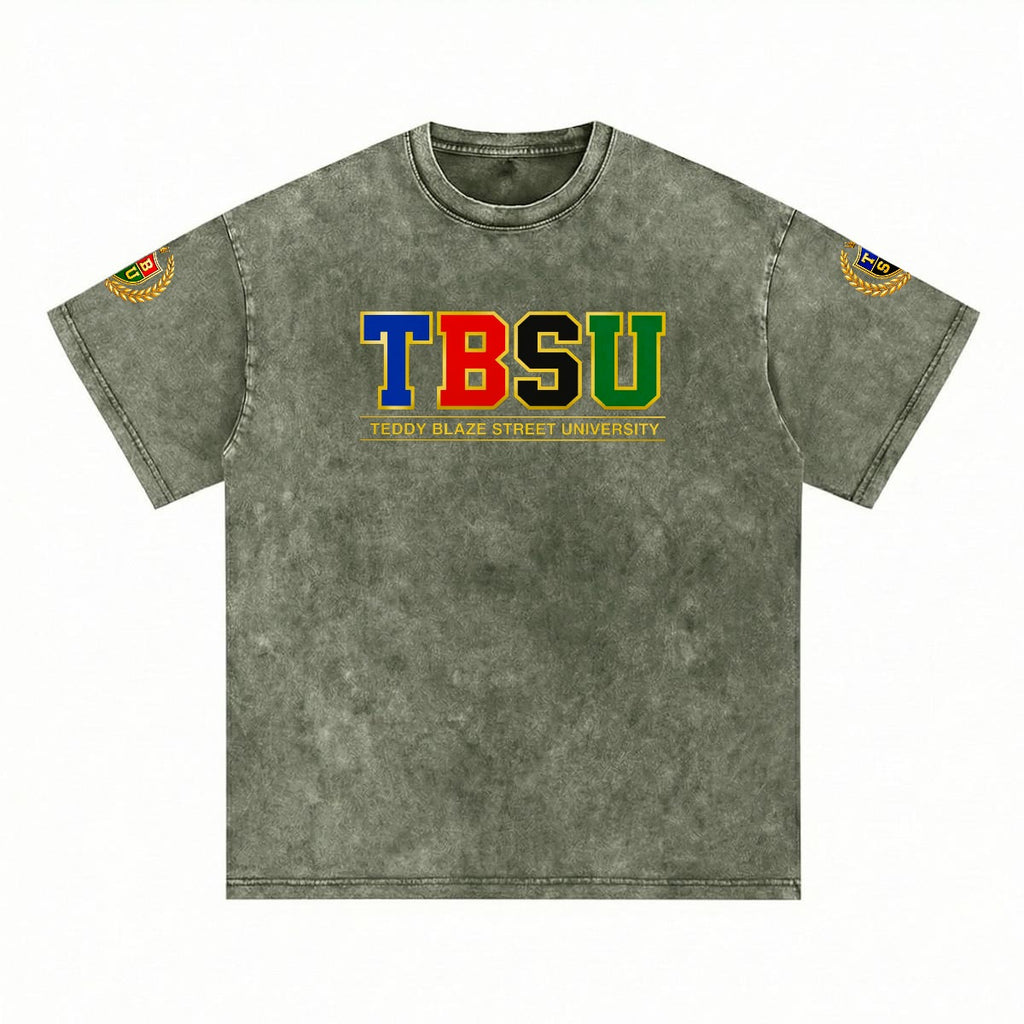 Upper Classman Vintage Wash Drop Shoulder Tee | THE CAMPUS