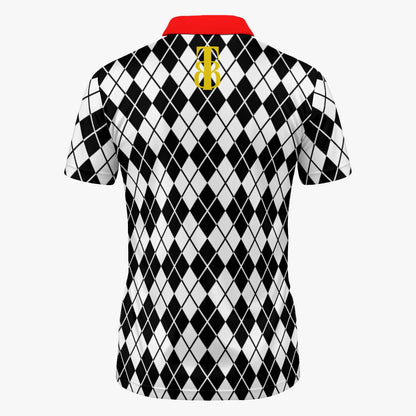 Argyle Noir Resort Polo | IVY LABEL
